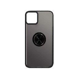 Case with Support Ring For Apple iPhone 13 Smoked Black Case with Support Ring For Apple iPhone 13 Smoked Black